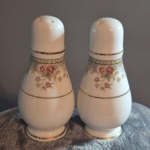 Charming Noritake Morning Jewel Salt & Pepper Shaker Set - Fine China Accent!